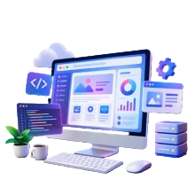 Web development dashboard illustration