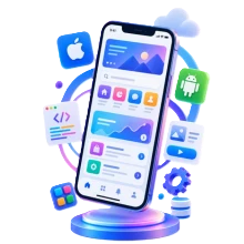 Mobile application interface illustration