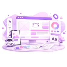 UI UX design mockup illustration